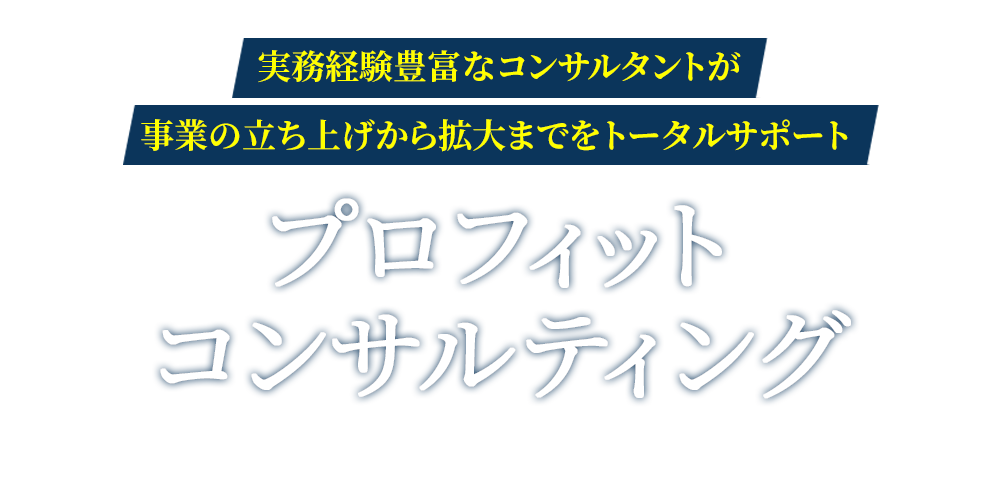 実務経験豊富なコンサルタントが事業の立ち上げから拡大までをトータルサポート プロフィットコンサルティング